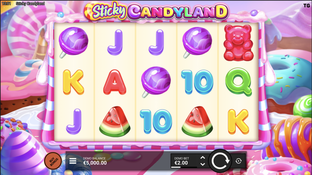 Sticky Candyland slot gameplay