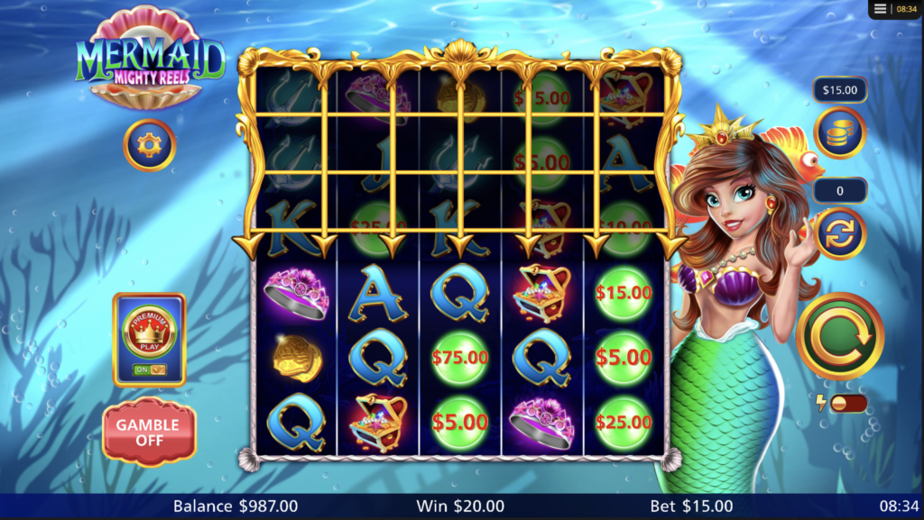 Mermaid Mighty Reels gameplay.
