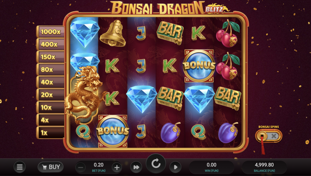 Bonsai Dragon Blitz Dream Drop gameplay.