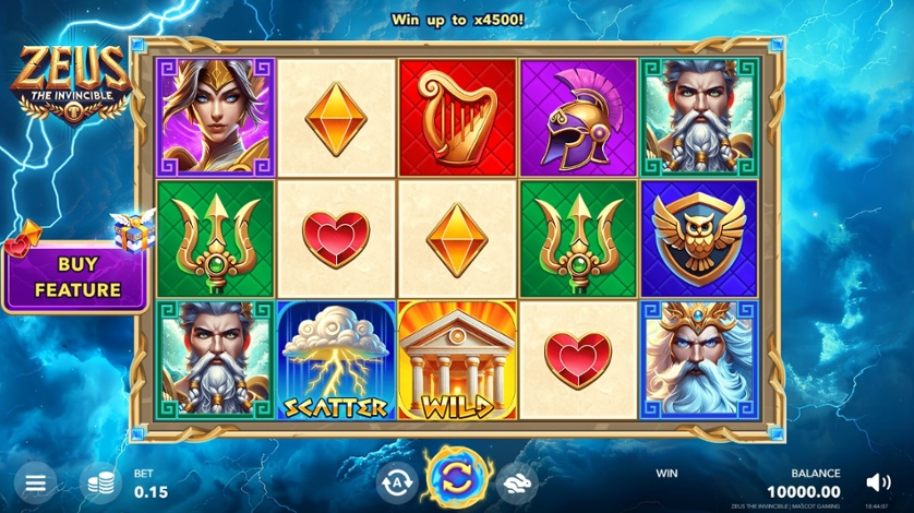 Zeus the invincible slot game
