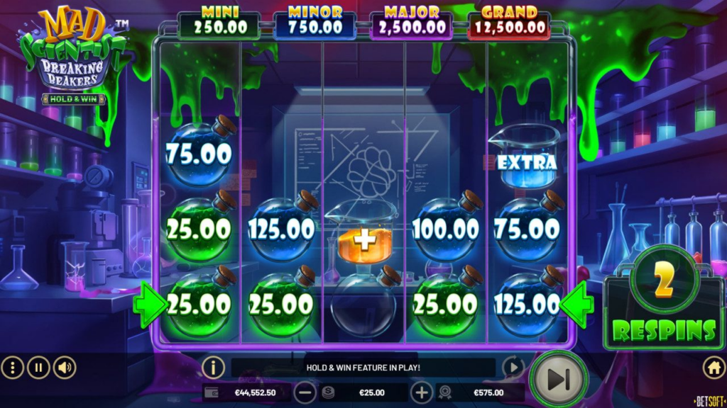 mad scientist slot gameplay