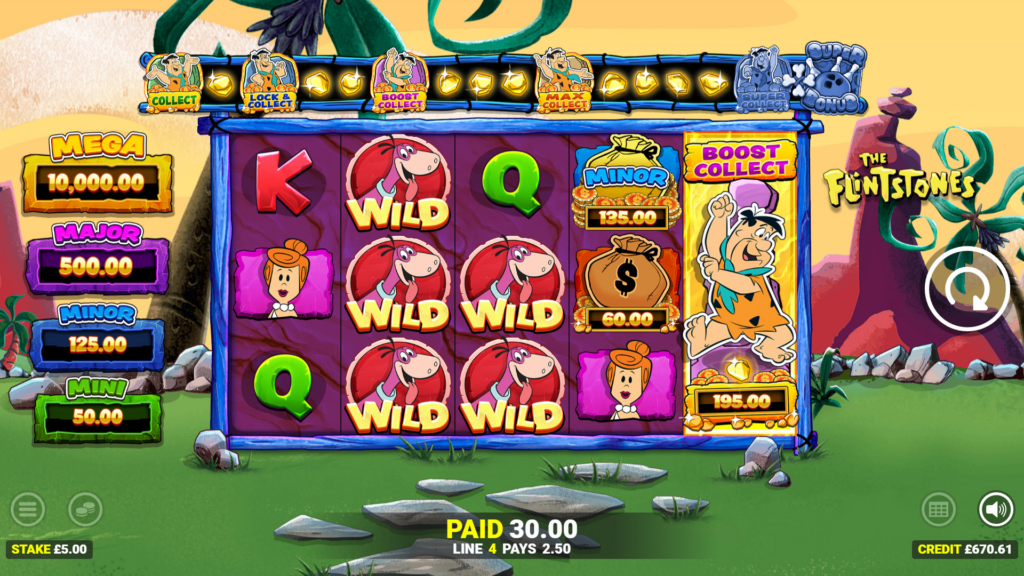 The Flintstones slot gameplay