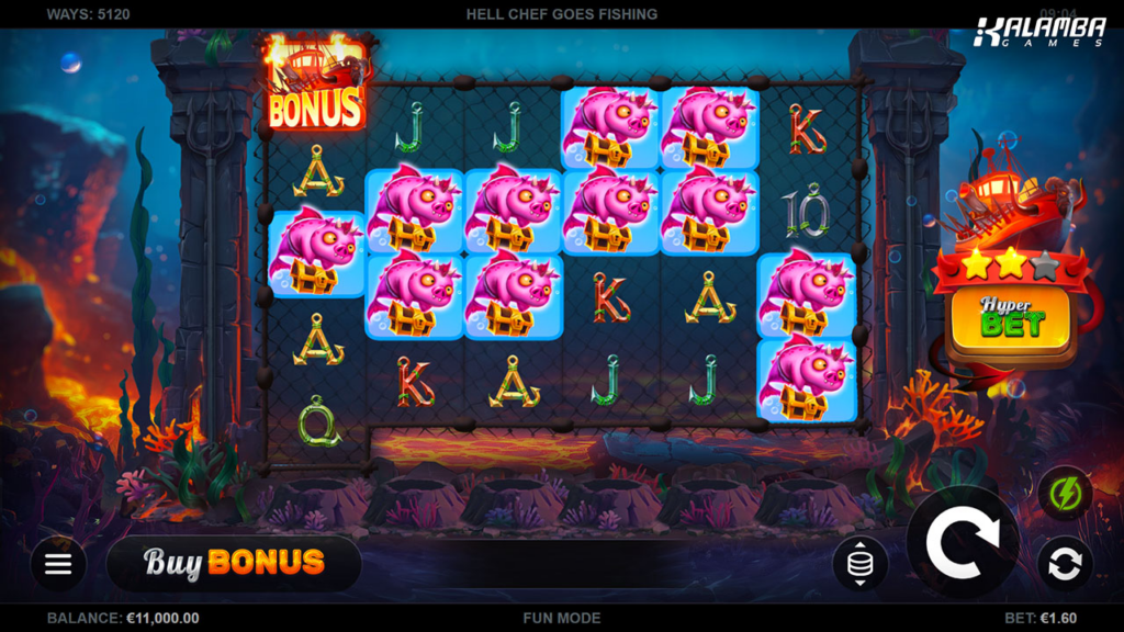 Hell Chef Goes Fishing slot gameplay