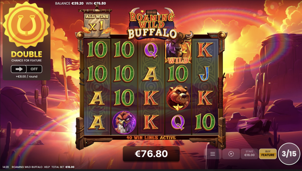 Roaming Wild Buffalo bonus round