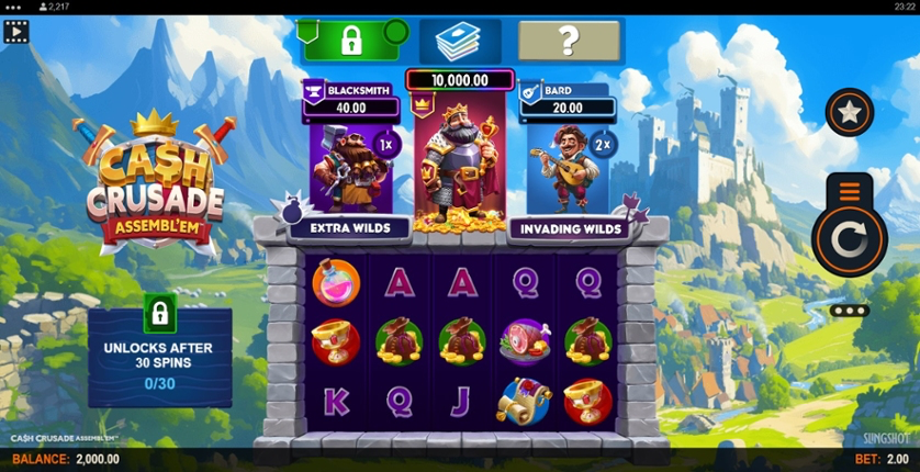 Cash Crusade Assembl'Em slot gameplay
