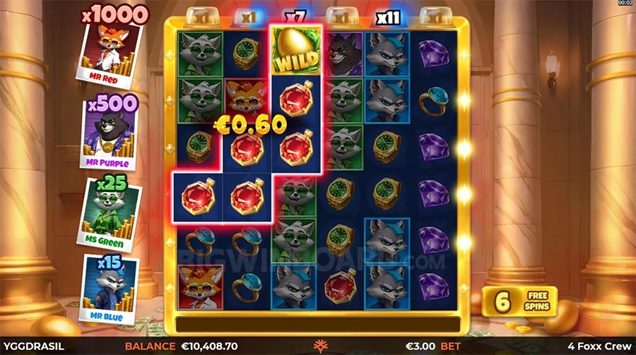 4 FOXX Crew slot bonus rounds