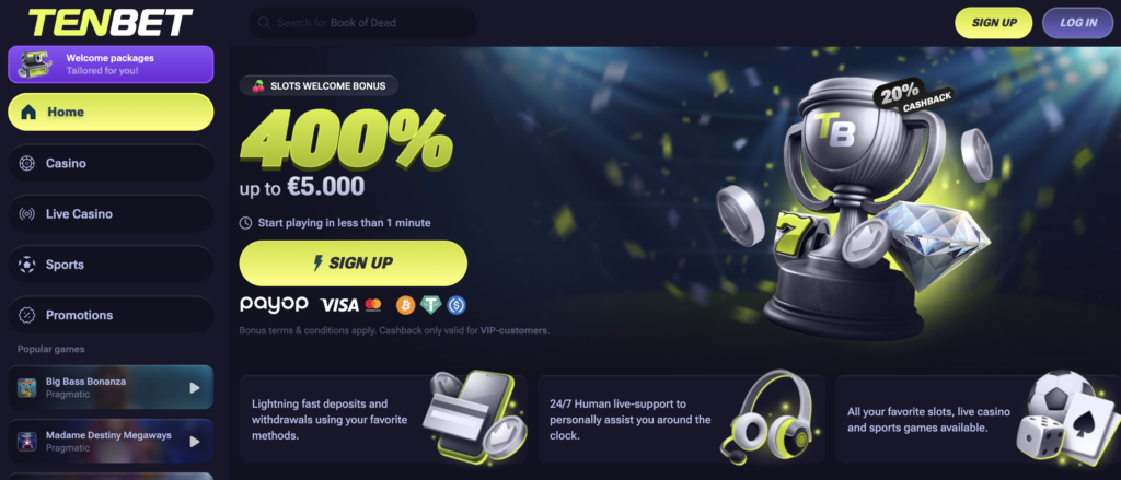 ten bet casino promotions