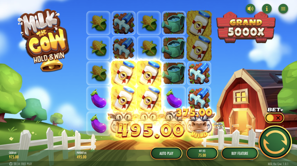 Milk The Cow bonus round.