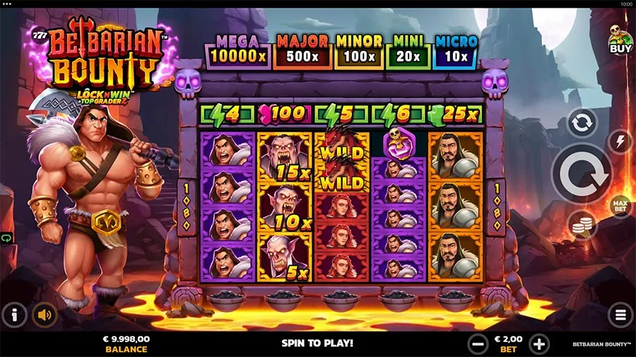 Betbarian Bounty gameplay.