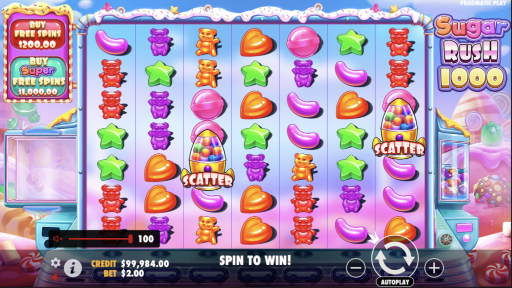 Sugar Rush 1000 gameplay.