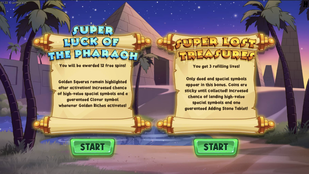 Le Pharaoh Free spins.
