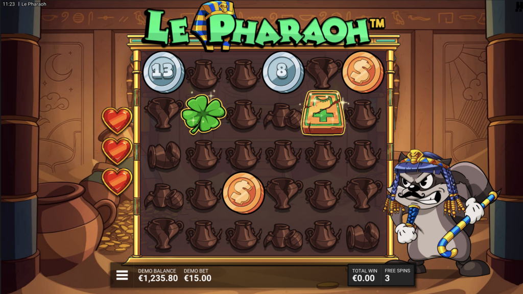 Le Pharaoh free spin round.