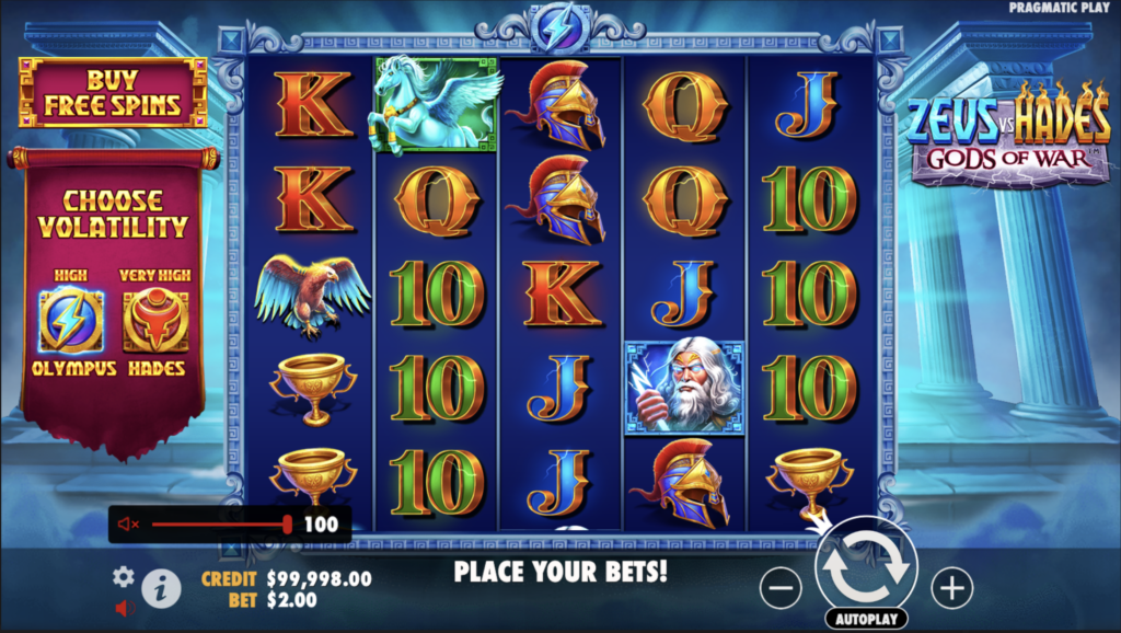 Zeus vs Hades: Gods of War gameplay.