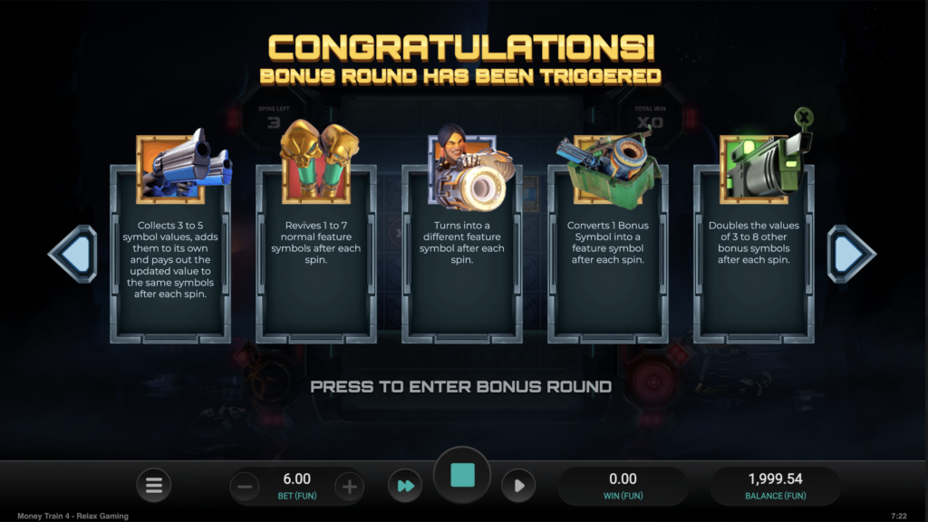 Money Train 4 free spins.