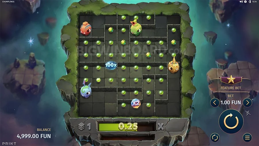 Chomplings Slot gameplay.