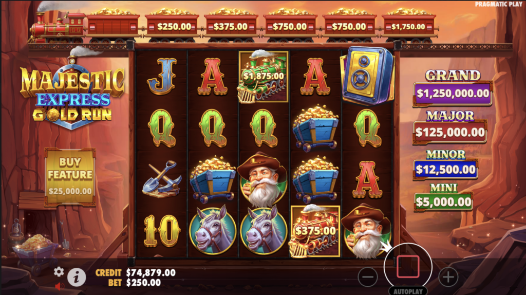 Majestic Express Gold Run bonus round
