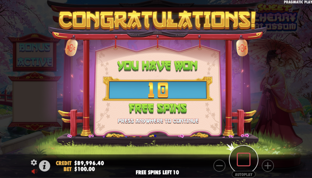 Sweet Cherry Blossom free spins