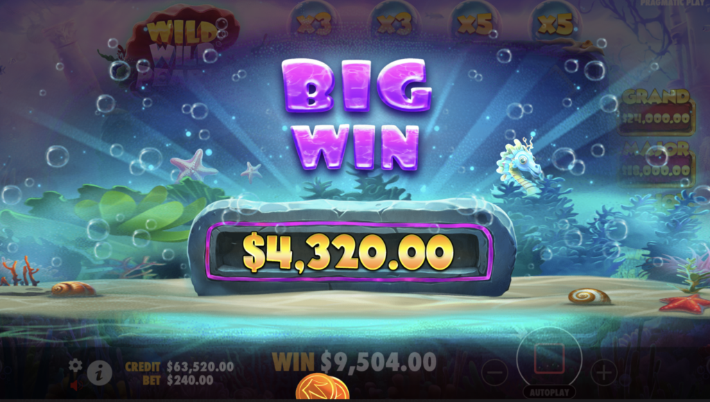Wild Wild Pearls big win