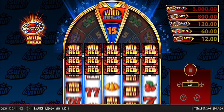Quick Hit Super Wheel Wild Red slot