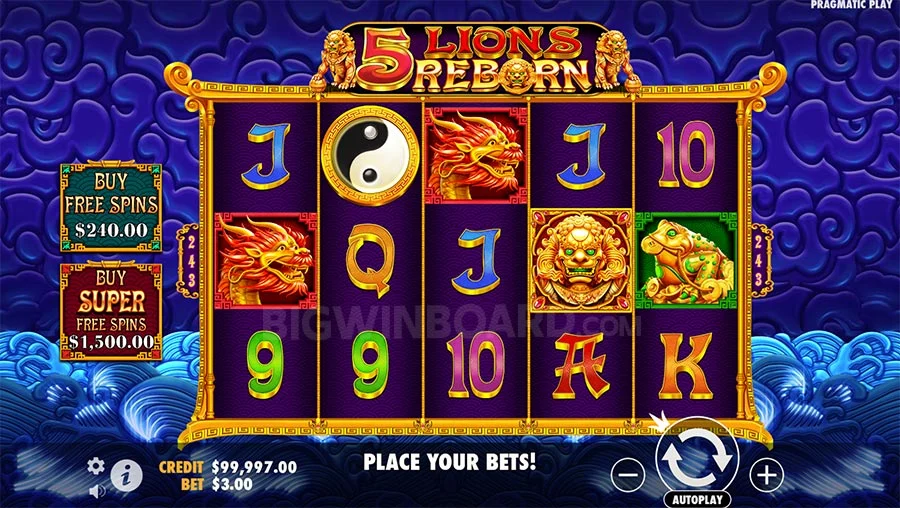 5 Lions Reborn gameplay.