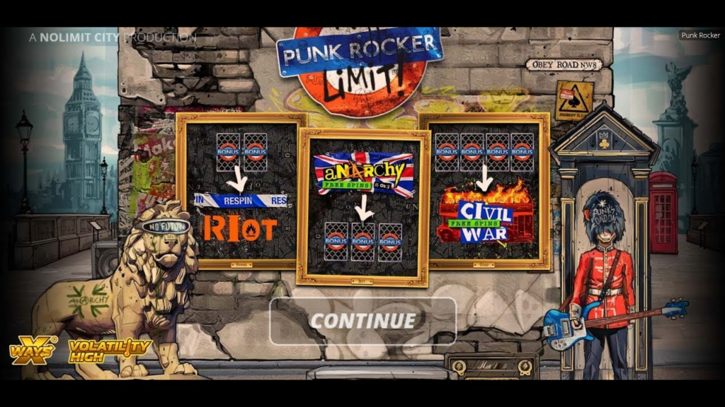 Punk Rocker bonus buy feature game play