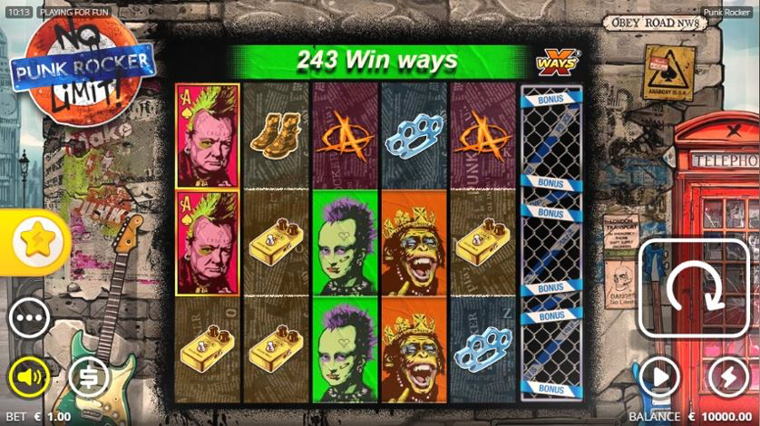 Punk Rocker slot gameplay