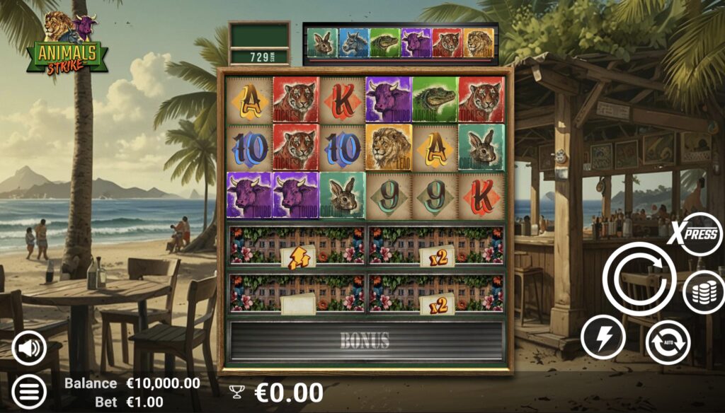 Animal Strike slot gameplay