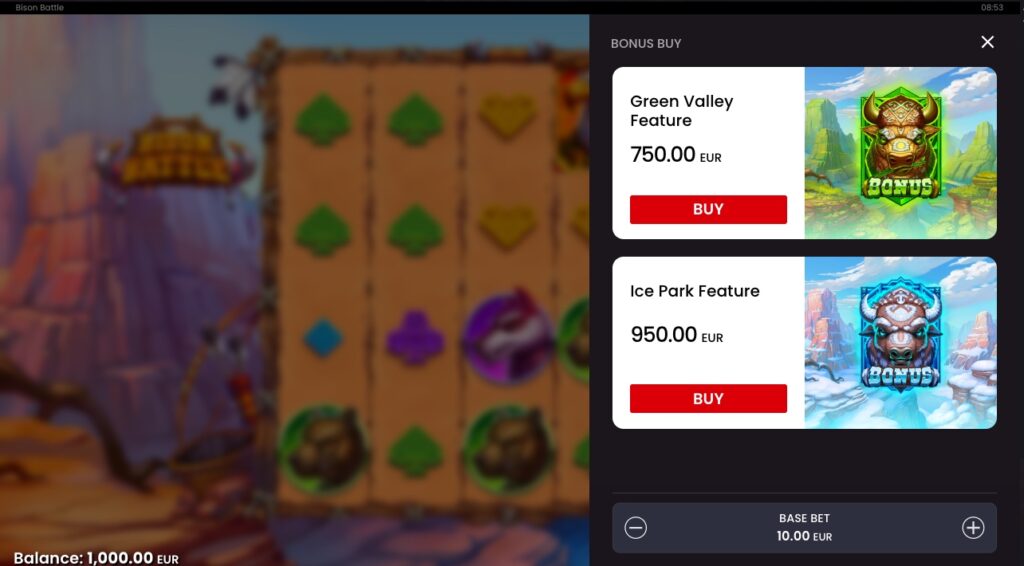 Bison Battle bonus buy features