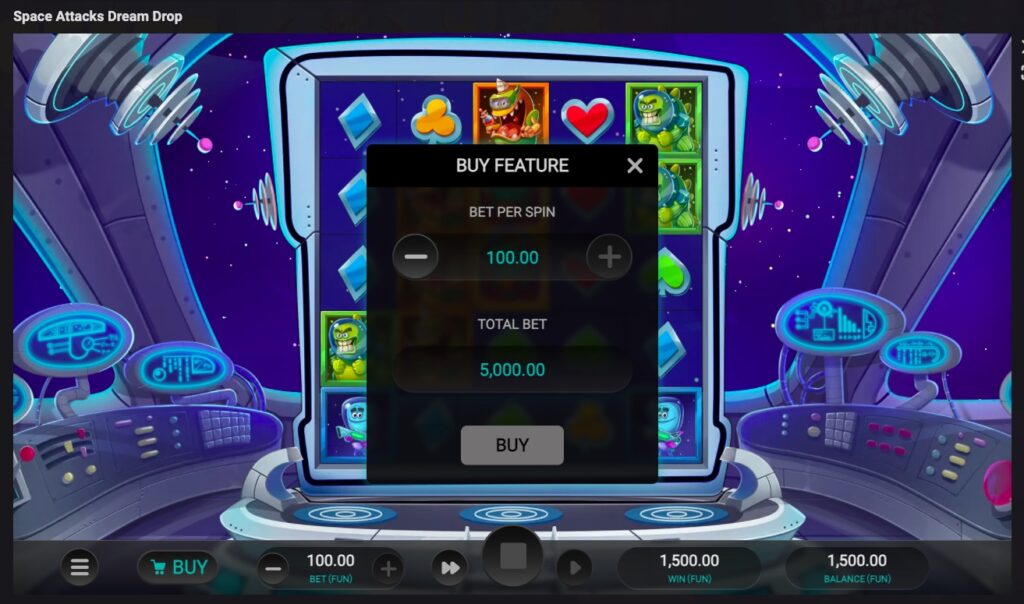 Space Attacks Dream Drop bonus buy options