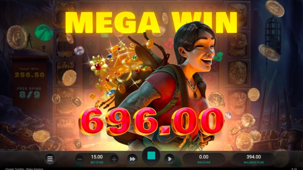 Cluster Tumble huge slot win