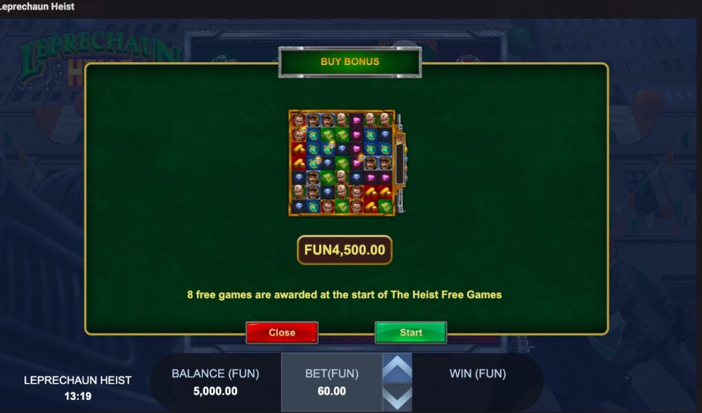 Leprechaun Heist bonus round