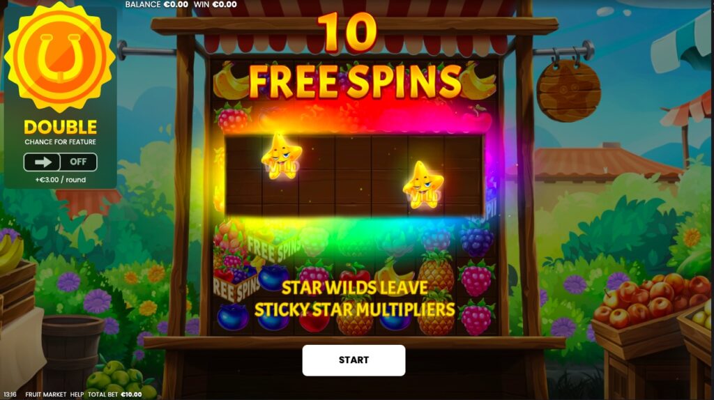 Fruit Market free spins slot feature