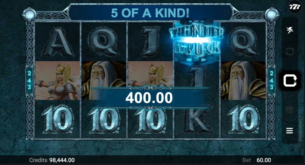 Thunderstruck II slot bonus feature gameplay