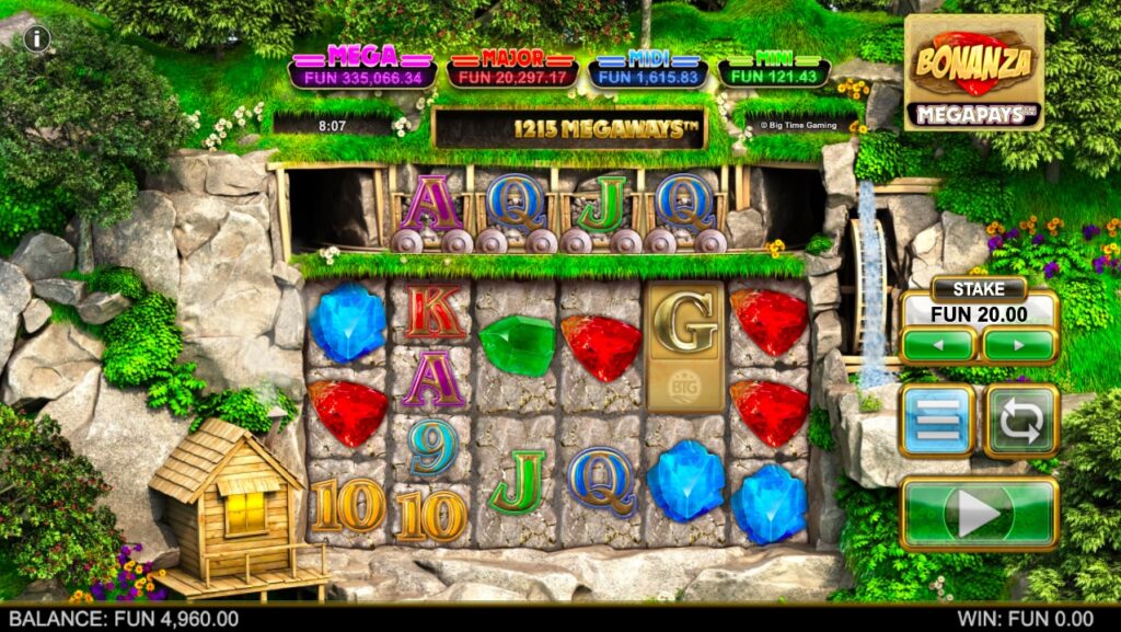 Bonanza Megapays slot gameplay