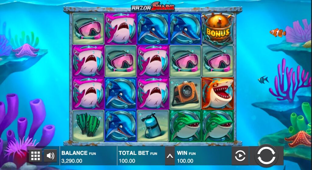 Razor Shark paylines and features