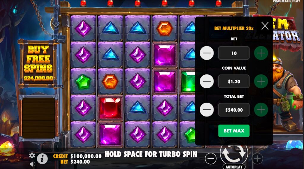 Gem Elevator slot gameplay