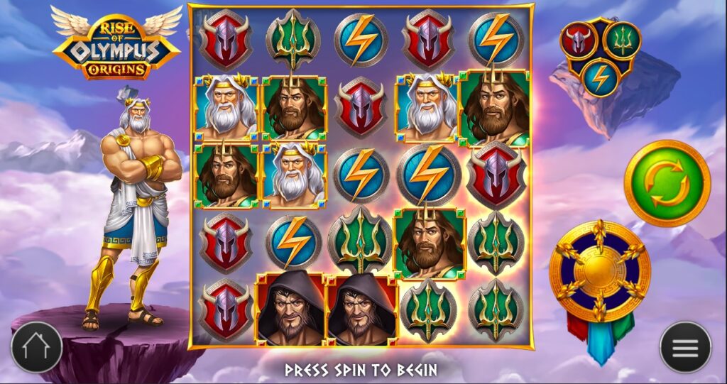 Rise of Olympus Origins slot gameplay