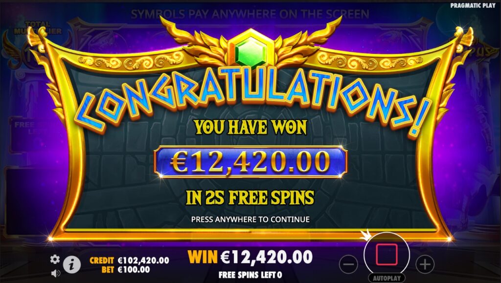 Gates Of Olympus huge slot win