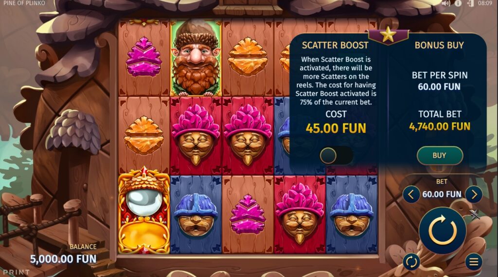 Pine Of Plinko bonus buy options