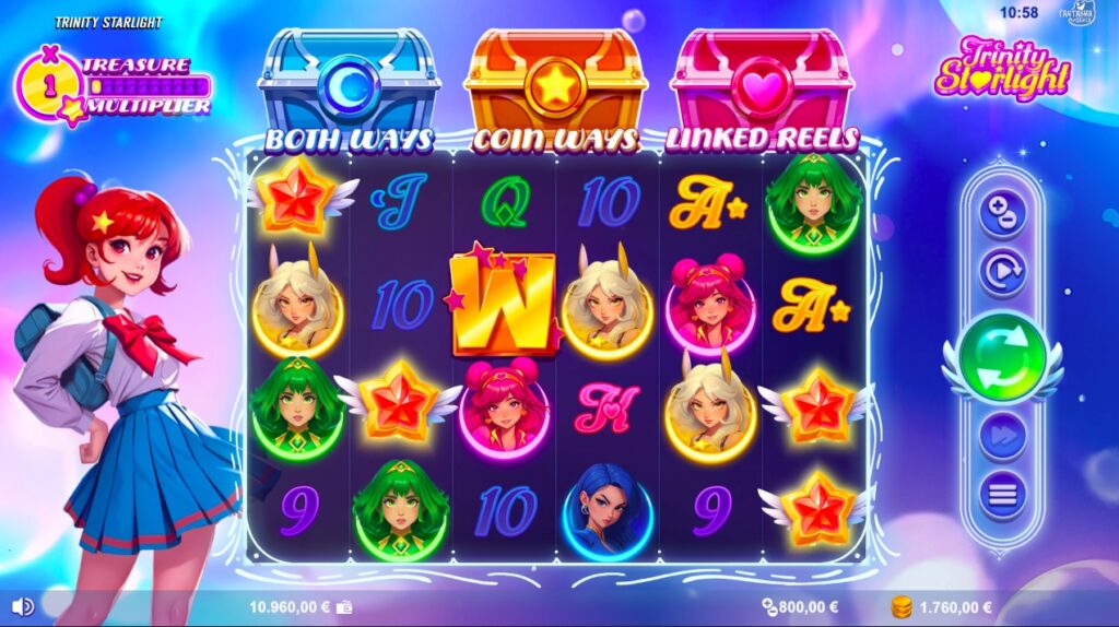 Trinity Starlight slot gameplay