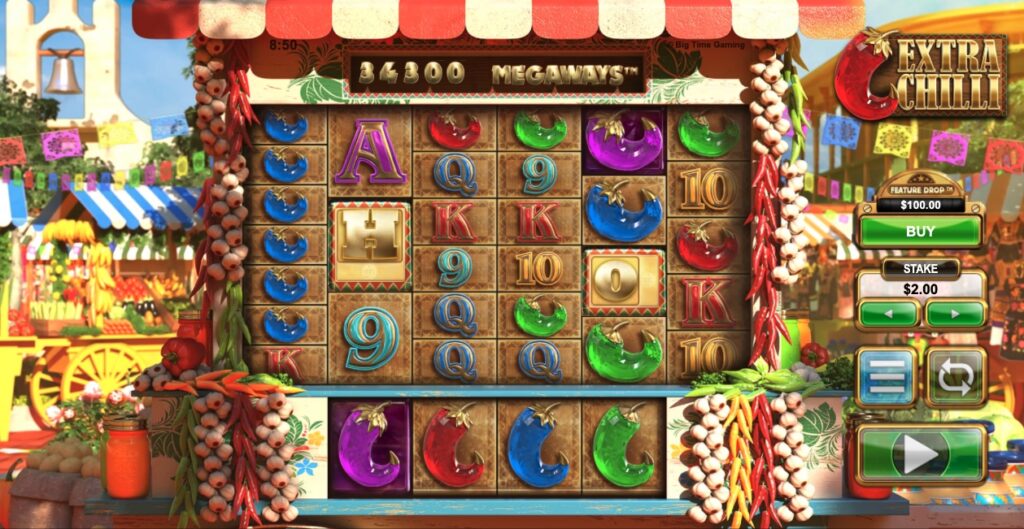 Extra Chilli Megaways slot gameplay