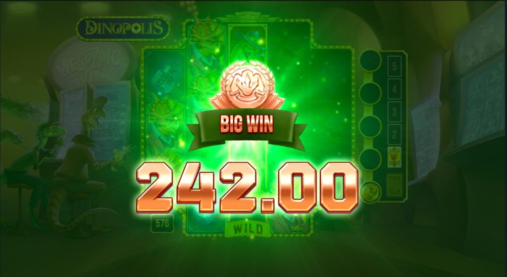 Dinopolis huge slot win