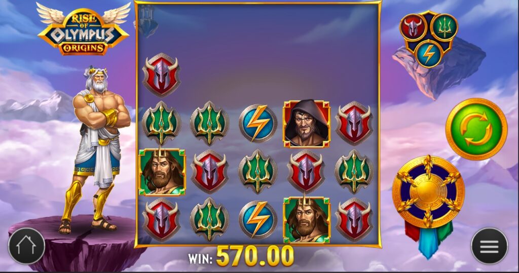 Rise of Olympus Origins paylines and features