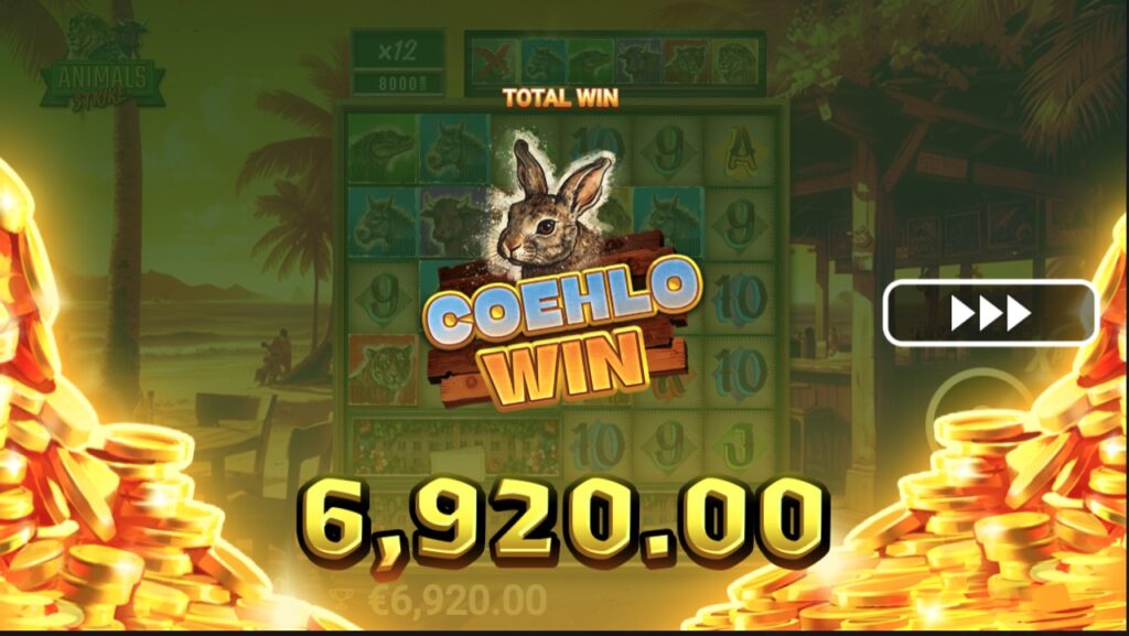 Animal Strike huge slot win