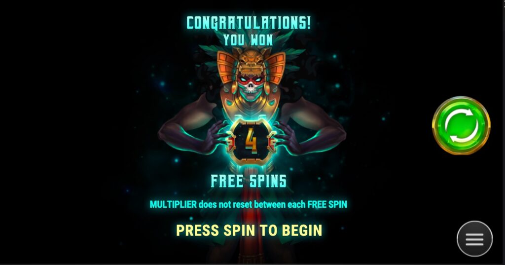 Temple of Tollan free spins bonus feature