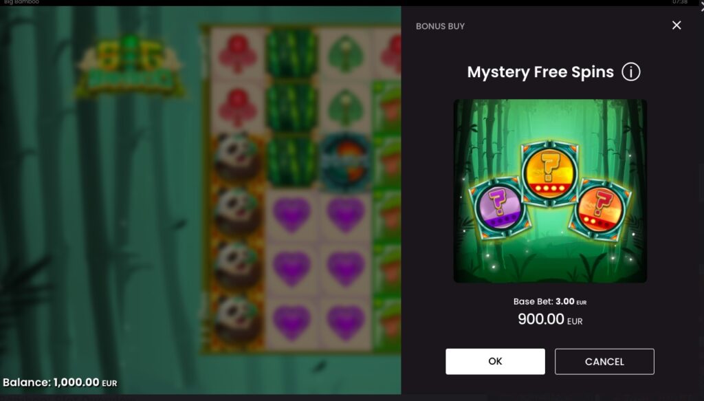 Big Bamboo bonus buy rounds gameplay