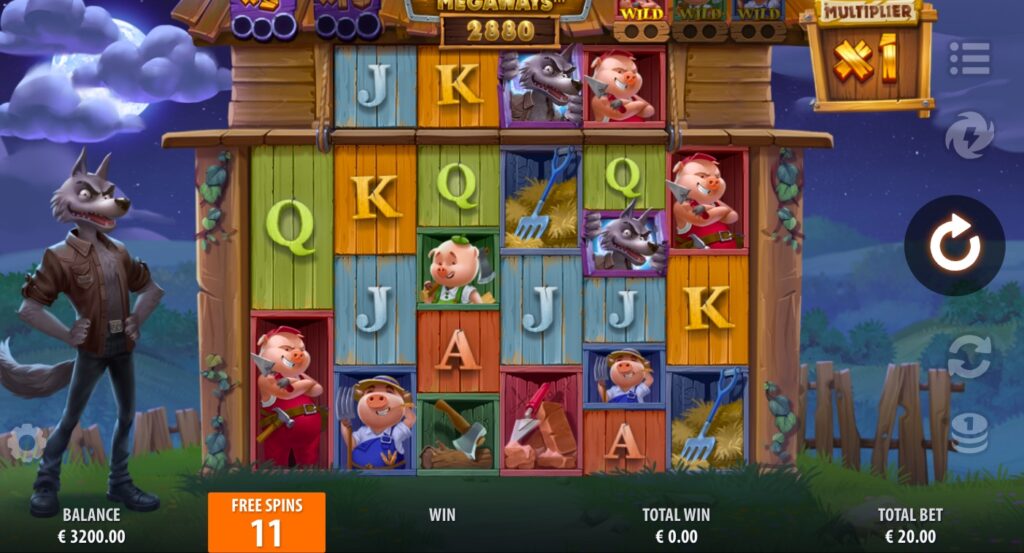 Big Bad Wolf Megaways slot gameplay