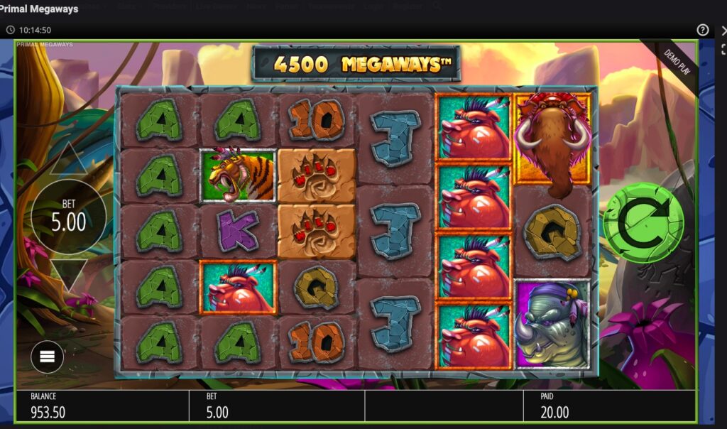 Primal Megaways gameplay 2.