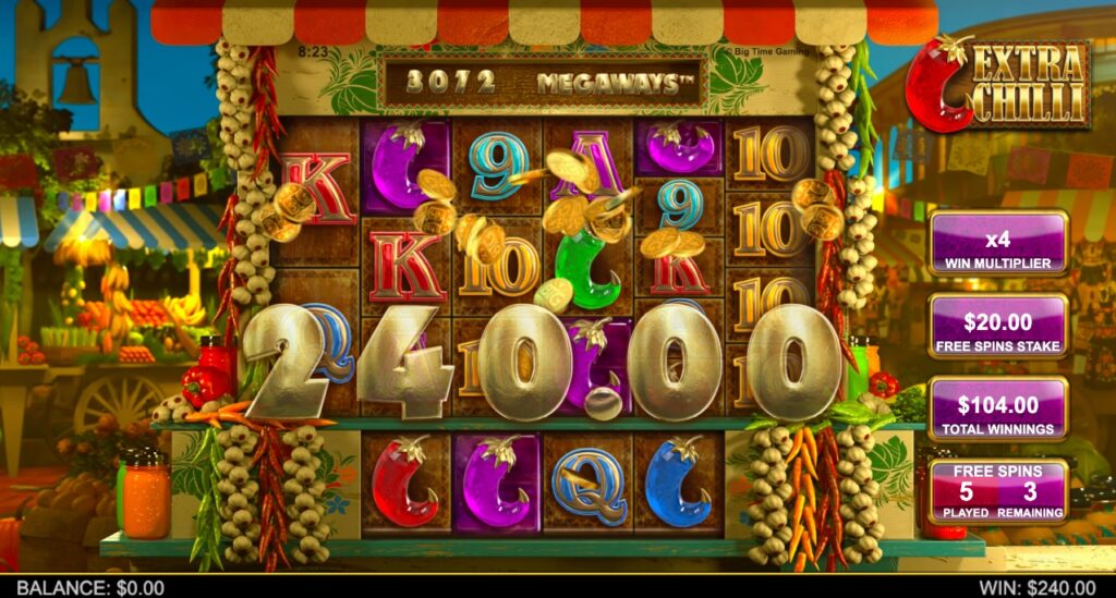 Extra Chilli Megaways huge slot win