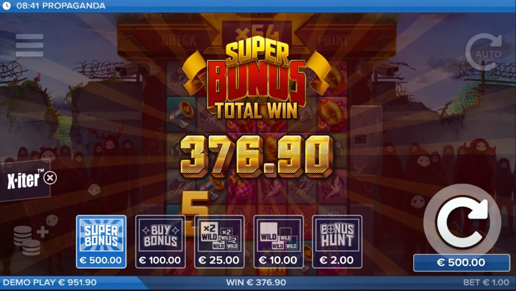 Propaganda huge slot win